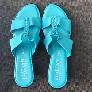 Italian Shoemakers Teal Sandals